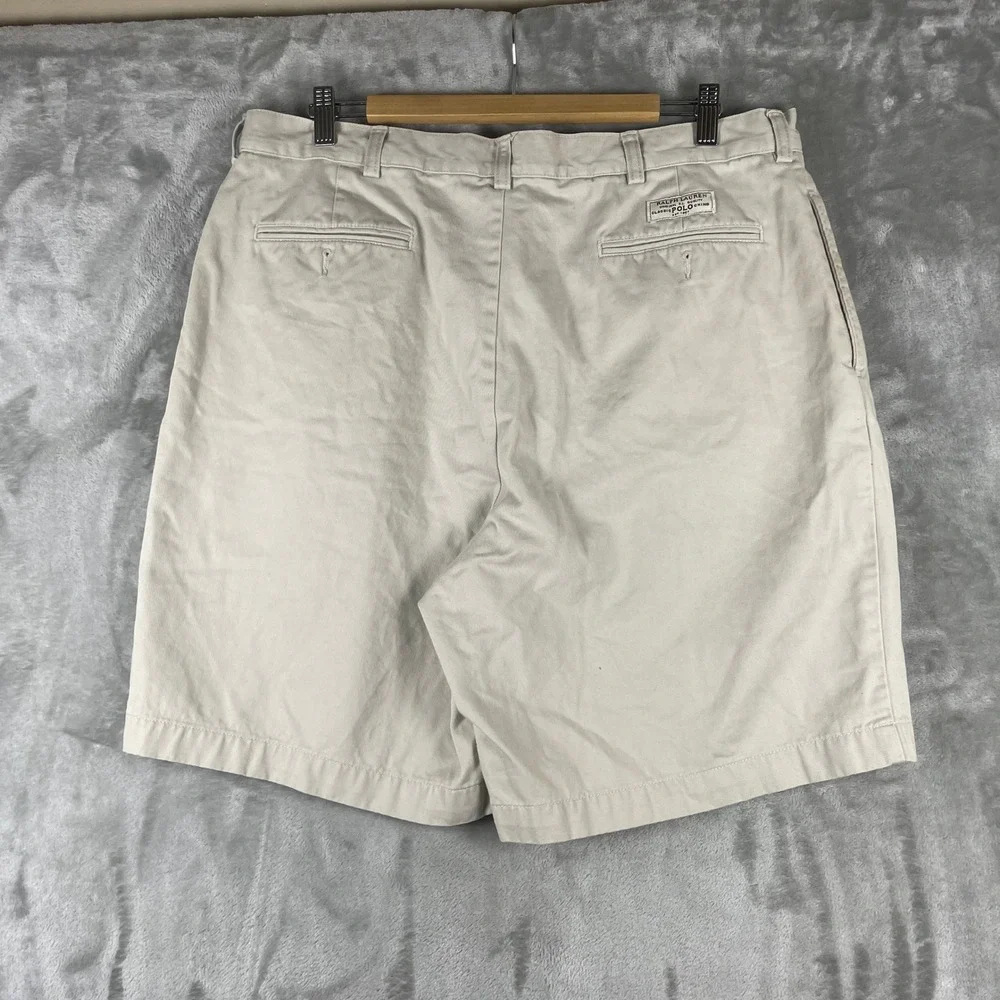 Polo Ralph Lauren Tyler Short Mens fits 36 Double Pleated Chino Cotton Shorts